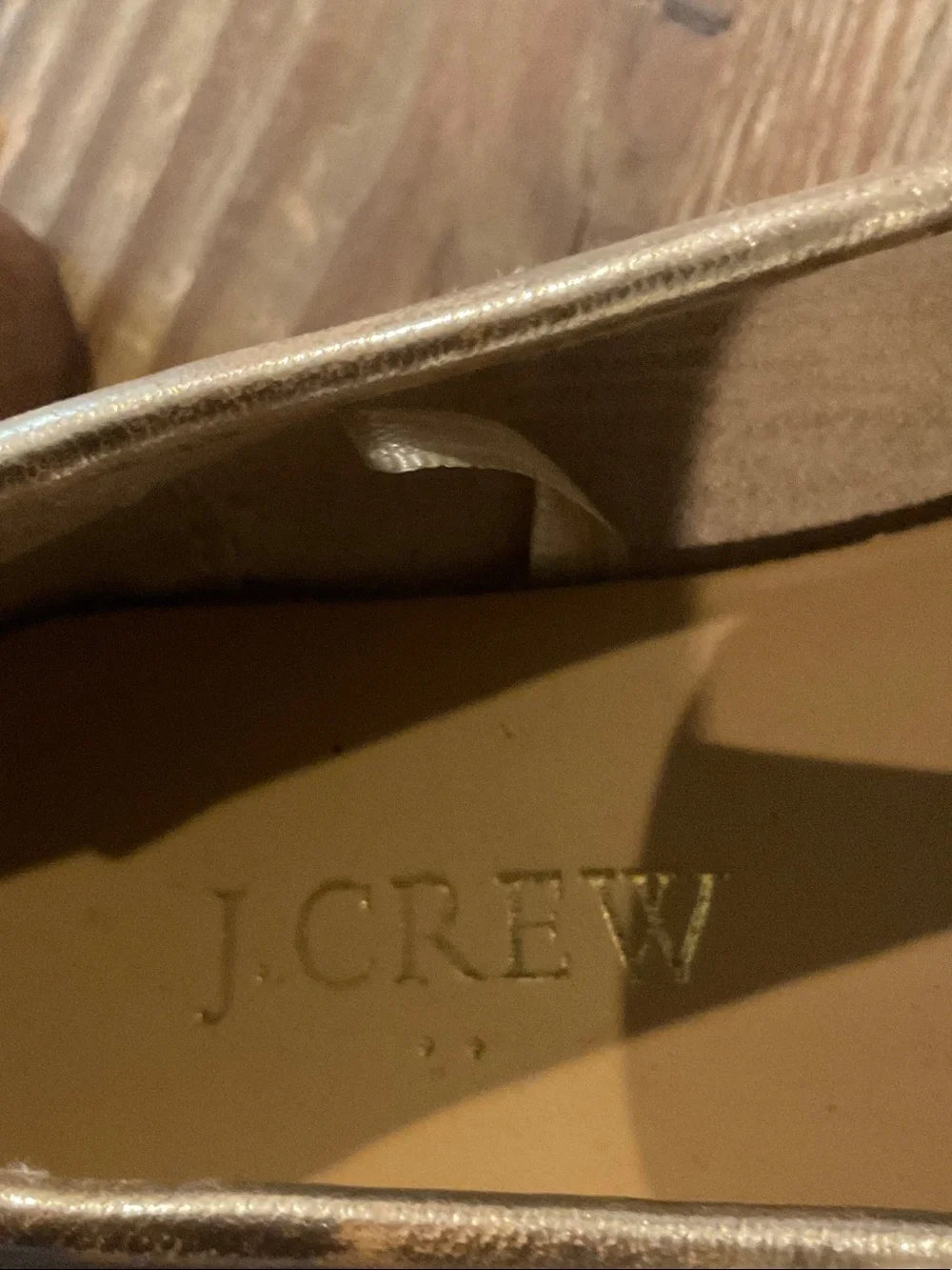 J. Crew Metallic Gold Kids Loafers with Horsebit